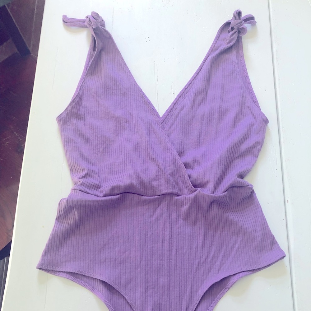Reformation Purple Bodysuit